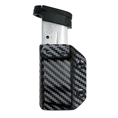 S&W M&P Shield 9Mm/.40 Single Stack Magazine Holster Iwb/Owb Carbon Fiber Kydex - 9Mm/.40 Mag Carrier - Custom Fit: S&W M&P Shield 9Mm/.40 Single Stack Magazines Case Pouch - Right/Left Hand #TOP1