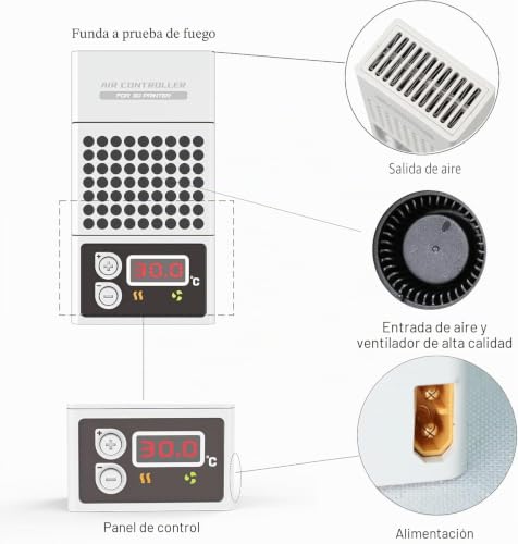Mini calentador para impresora 3D controlador temperatura termostato 6