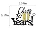 YUINYO Cheers to 10 Years Cake Topper 10th Birthday Cake Decorating Supplies - Blessed 10 Years Wedding, Anniversary or Birthday Party Decorations,（Black gold) (Black Gold (10))