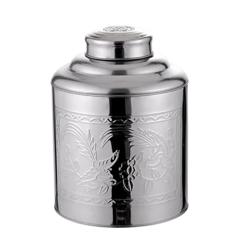 LALADEFIEE Barattolo Per Tè in Acciaio Inossidabile 250g, Contenitore Ermetico Per La Conservazione Del Tè Sfuso, Portatile e Sigillante, Per Uso Domestico e Regalo Elegante