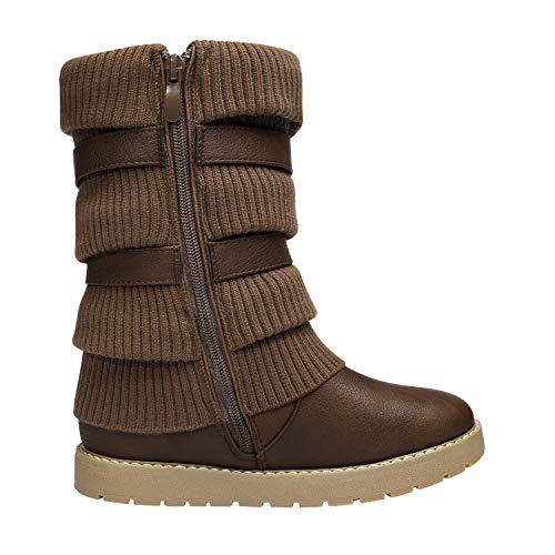 Dream Pairs Little Kid Klove Brown Faux Fur Lined Mid Calf Winter Snow Boots Size 11 M Us Little Kid #TOP3