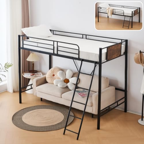 Simpolu �n�C�^�C�v ���t�g�x�b�h �V���O�� �X�`�[�� 2�i�K�������� �x�b�h�t���[�� �x�b�h�����[ �� �p�C�v�x�b�h ��l�p ��l��炵 �k���� �ϐk ��� �ȃX�y�[�X �ʋC�� ����160.5cm (�u���b�N)