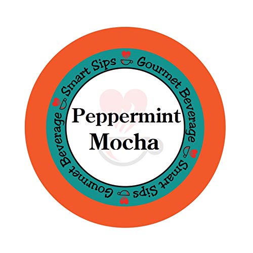 Smart Sips, Peppermint Mocha Flavored Coffee, 24 Count, Single Serve Gourmet Coffee Pods for Keurig K-cup Brewers