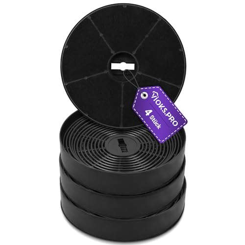 Viоks.pro SET 4x Dunstabzugshaube Filter R& 170mmØ Ersatz für Oranier Aktivkohlefilter KSC 700 - Aktivkohlefilter Dunstabzugshaube Gorenje DKF2500 DKF500M / MAN Leo Mini Jupiter