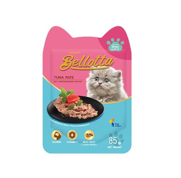 Bellotta Wet Food for Kittens Cats Real Meat (Human Grade) Tuna Pate,85 g (Pack of 16) Newly Launched from House of Thai Union - Bellotta Sold by DogsNCats (B0BNBPJDYV) Amazon Price History, Amazon Price Tracker