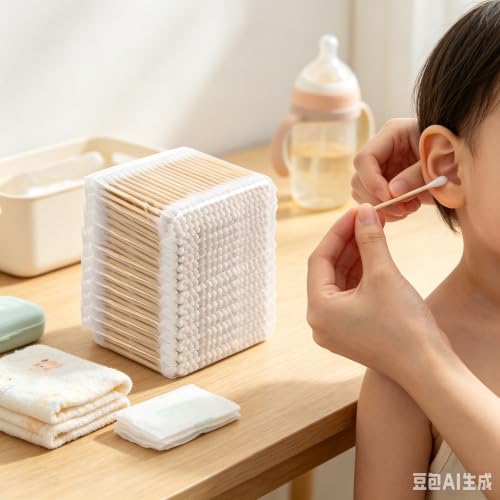 500 Pcs Cotton Swabs, 3 Inch Disposable Soft Double Heads Wooden Sticks Ear Swabs,Durable Lint-Free Round Travel Size Cotton Swab for Art & Crafts,Makeup,Detail Cleaning,Nails,Ear Care - Image 3