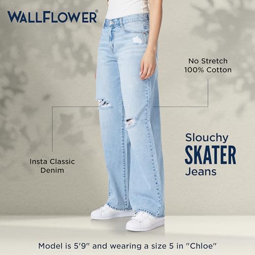WallFlower Women's Skater Denim High-Rise Insta Classic Juniors Jeans (Standard and Plus)4