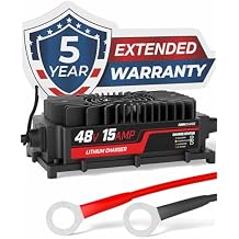 FORM 48 Volt Onboard Golf Cart Battery Charger - 48V 15AMP Lithium Ring Terminals