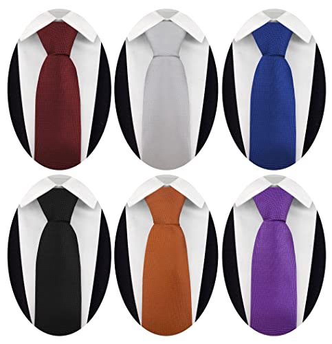Image of Men's Necktie Classic Silk Tie Woven Jacquard Neck Ties 9 PCS