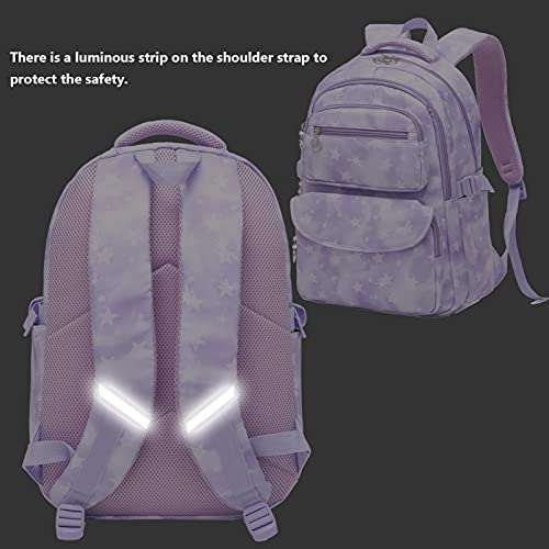 Goldwheat Star Print Backpack With Lunch Pack Pencil Case 3Pcs Sets For Elementary Students Knapsack And Teens #TOP3
