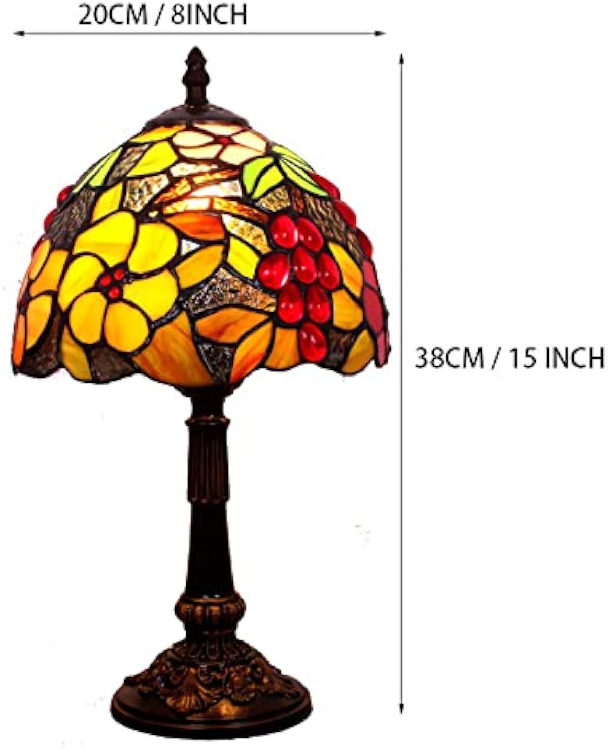 販売特注品 Jiawdyj ティファニーランプ ブドウの花 ステンドグラスランプ インテリアライト オシャレ 枕元ライト 雰囲気ランプ 枕元スタンド テーブルランプ 卓上照明 オシャレ デスクライト 癒しグッズ ロマンチック 激安ベストセラー商品 Www Civilittee Hu Com