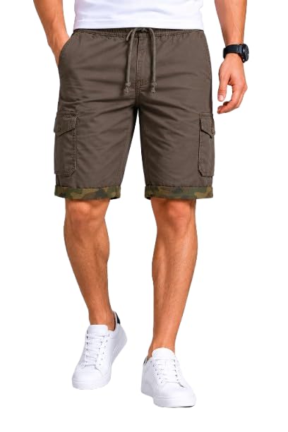 sognare Men's Utility Cargo Shorts || Multi-Pocket Casual Wear || Premium Cotton Fabric || Durable Useful Shorts for Travel & Dailywear-picture-41