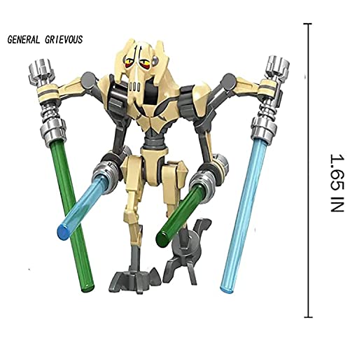 25 Pcs Pieces Minifigures Set, Pack Battle Droids With Weapons Set Building Blocks Action Figures 1.65 Inch Figures Droids Boys Kids Gift Toys #TOP3
