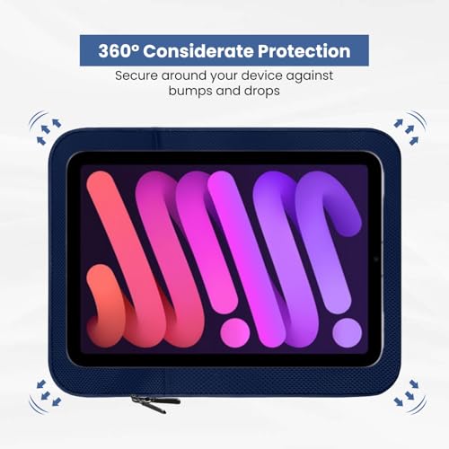 Image of Dyazo Tablet Sleeve for 9-11.6 Inch Tablets | Water-Resistant Protective Case with Front Pocket | Compatible with iPad Pro /Air, Samsung Galaxy Tab S9 /S8 /A9+, Lenovo, Realme, Xiaomi & OnePlus (Blue)