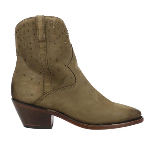 Lucchese Womens Avie Studded Pointed Toe Casual Boots Ankle Mid Heel 2-3