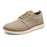 Bruno Marc Men's CoolFlex Breeze Mesh Sneakers Oxfords Lace-Up Lightweight Casual Walking Shoes,Size 12,Khaki,Grand