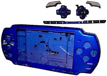 OSTENT Full Housing Shell Faceplate Case Parts Replacement Compatible with Sony PSP 2000 Console Blue Blue
