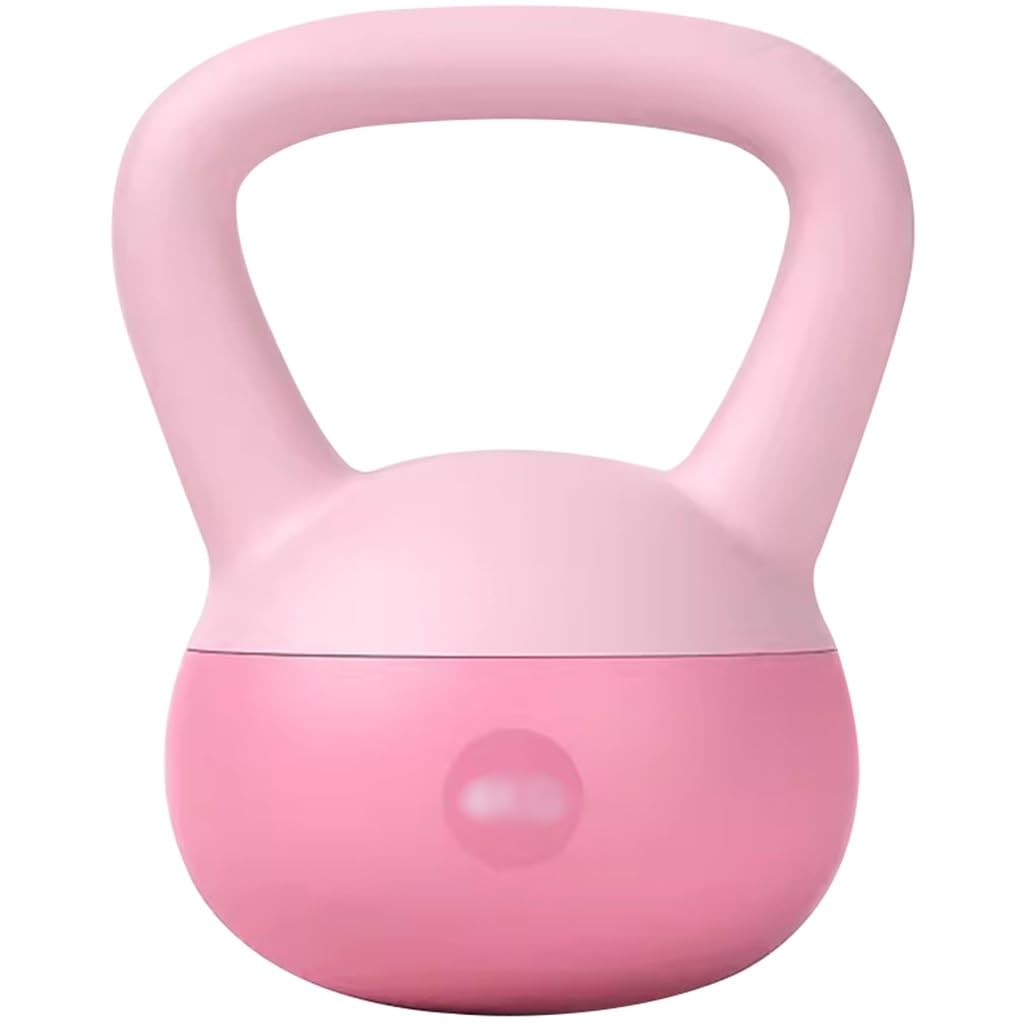 Kettlebell Sporttraining Für Anfänger Kugelhantel, Fitnessstudio-Körperformung Und Gewichtsverlust Weich Kugelgewicht, Trainingsgeräte Für Männer Und Frauen(Pink-8kg)