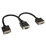 Tripp Lite VGA Monitor Y Splitter Cable (HD15 M/2xF) 1-ft. (P516-001)