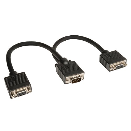 Tripp Lite VGA Monitor Y Splitter Cable (HD15 M/2xF) 1-ft. (P516-001)