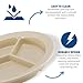 Carlisle FoodService Products Dallas Ware Plastic Divided Plate Reusable Portion Plate with 3 Compartments for Hospitals, Schools, and Home, Melamine, 9 Inches, Tan