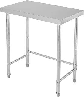 Stainless Steel Table 18x32 Inch, NSF Heavy Duty Commercial Prep Table with Open Base, Metal Work Tabl-e for Restaurant Kitchen Home Hotel Food Prep