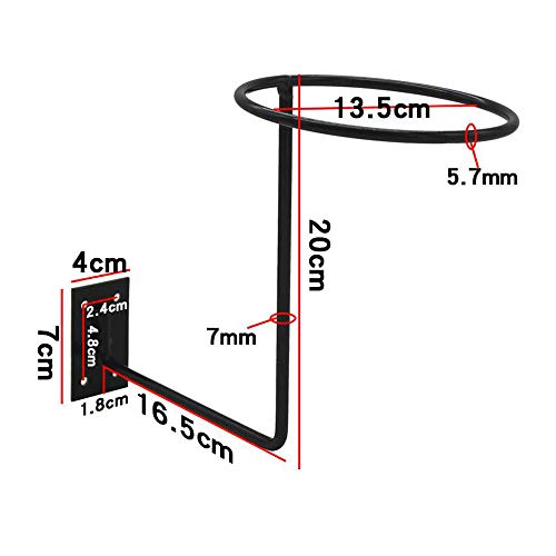 PEI Motorcycle Accessories Helmet Holder Jacket Hanger Wall Mounted Multifunctional Rack (2 Pack black) - Thumbnail 7