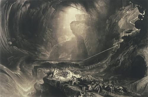 Toile John Martin Le Déluge impression d'art haut de gamme 60x90cm peinture abstraite