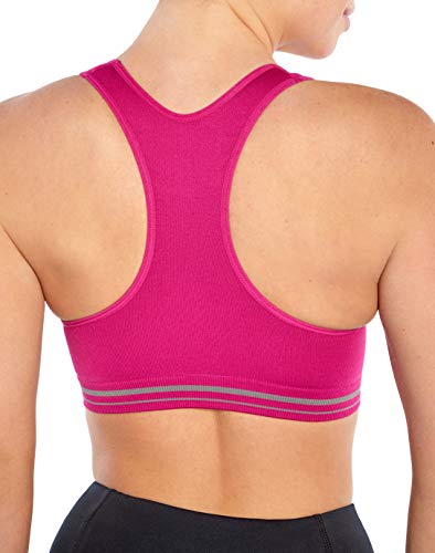 Marika Women's Kelly Seamless Sports Bra-2 Pack, Black/Festival Fuchsia, Medium #TOP6
