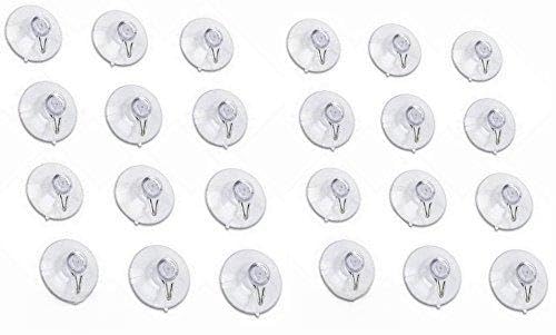 24pc Alazco Multi-Purpose 1.5'' Wide Silicone Suction Cups with Hooks
