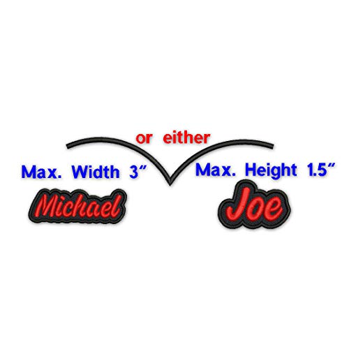Unique Freehand Border Black Patch Embroidered Iron On/Sew On Personalised Customize Your Bag, Backpack, Dog Collar, Worker Shirt, Jacket, Hats, Caps, Vest