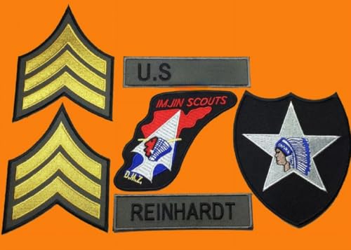 John Lenon Military Korean war imjin 6pc Patch Iron ON