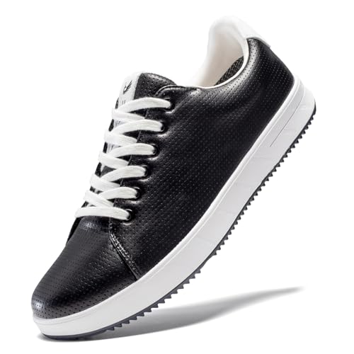 U.Ofeiy Men's Golf Shoes Professional Spikeless Leather Sneakers Non Slip