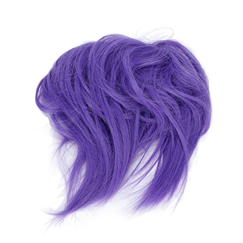 Sonew Ponytail Messy Bun Hairpiece, Women Girls Ponytail Hairpieces Accessories, Soft and Fluffy Hair Extension Bun (Purple) - Image 4