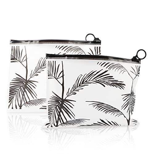 2 Pièces Sac de Toilette en PVC,Pochette Transparente,Pochette étanche,Sac cosmétique Transparent, Fermeture à glissière,Sac étanche pour Maquillage Porte-Ruches,Pochette pour Enfants et Adultes Cover