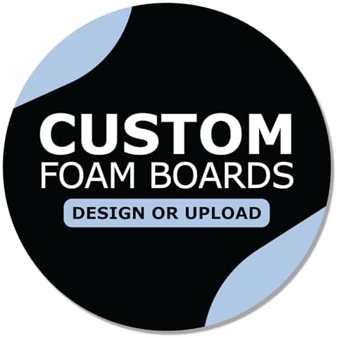 GotPrint Custom Foam Board Signs with Text/Logo/Photos, Foam Core Boards Display for Weddings, Birthday, Presentations, School, Office & Art, Circle Shape, 24 x 24, 1 Quantity Cover