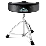 EASTROCK Drum Throne Adjustable Height, Drum Stools Rotatable Padded Motorcycle Style Drum Seat Drum Chair with Anti-Slip Feet for Drummers, Adult