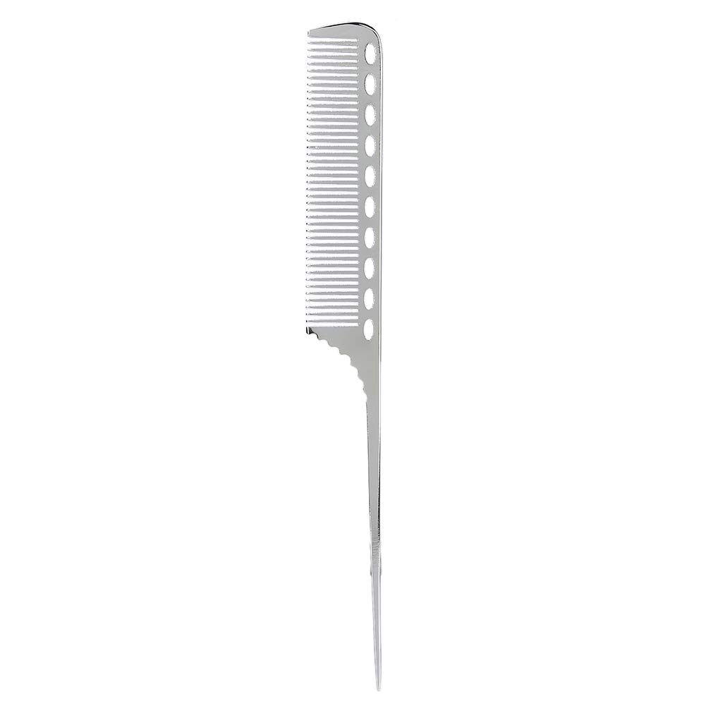 Salon Rat Tail Hair Comb - Professional Hairdressing Comb with Lightweight and Portable Aluminum Alloy Tail - Stylish and Classic Design Suitable for Hair Salons (Unisex)