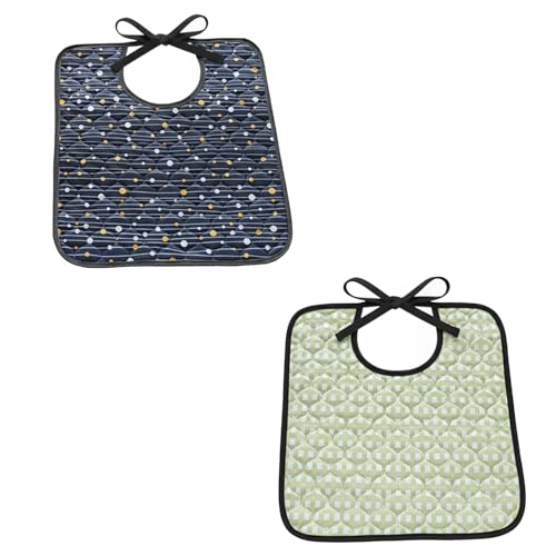 MUROCEA Coton absorbent adulte Bib - repas vêtements protecteur vie quotidienne aides alimentaires accessoires pour personnes âgées Parkinson handicapés, personnes âgées, handicapés