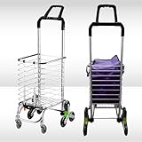 Foldable Folding Stair-Climbing Cart - All-Terrain Grocery & Cargo Utility...