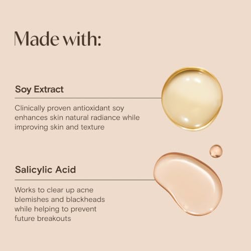Aveeno Positively Radiant Clear Complexion Foaming Facial Cleanser, Oil-Free with Soy Extract & 0.5% Salicylic Acid, Hypoallergenic Acne Treatment Face Wash for Acne-Prone Skin, 6 Fl Oz - Image 6