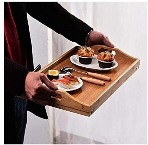 Vassoio Letto In Bambù 30x41cm - Con Piedini Pieghevoli Per Colazione - Foto 6