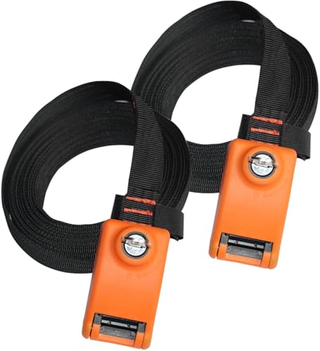 LegendTech-Abschließbarer Spanngurt, 3 m x 25 mm, mit 3 Edelstahlkabeln kann Diebstahl verhindern