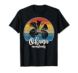 Ohana Significa Familia Camiseta Vintage Hawaiana T-Shirt Regalos Camiseta, Hombre, Negro, L