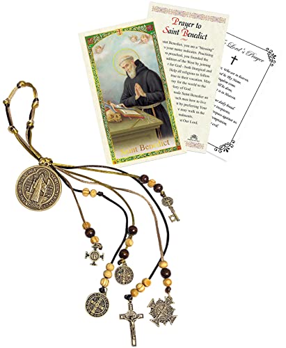 Review de Crucifijo bronce listamos los 10 mejores. 34 Bendición de la Casa Católica de San Benito – con tarjeta de San Benito de Nursia, Lord's Prayer | Holy Patron Saint of Europe San Benito - percha de ropa de bronce para puerta...