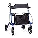 Produktbild EC X FOLD Leichte Falten rollator Laufhilfe ist mit Sitz und Beutel - Wahl der Farben (Blue)