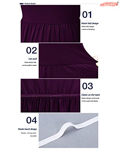 Image of AUSELILY Women's Summer Short Sleeve Loose Plain Casual Long Maxi Dresses | Year Round wear solid floral print, Casual wear, Empire waist, Floor length, Side pockets