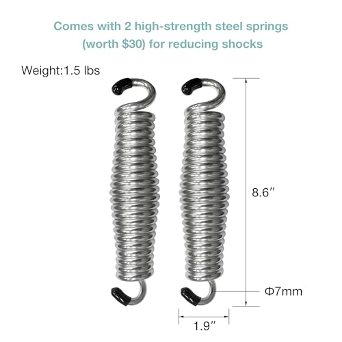 Wooden Porch Swing 2-Seater, High Backrest and Deep Seat, Bench Swing with Cupholders, Hanging Chains and 7mm Springs, Heavy Duty 880 LBS, for Outdoor Patio Garden (Carbon Black - 4 FT Extra Large)