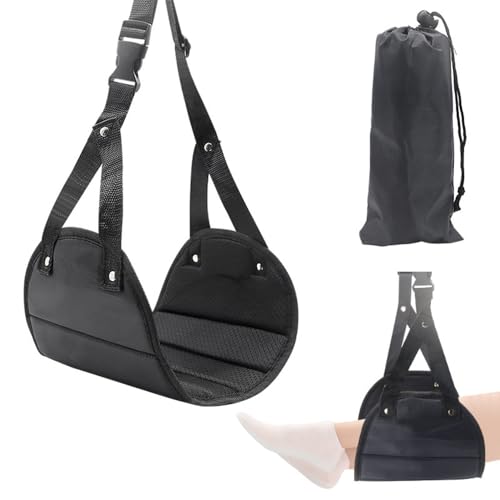 フットレスト 飛行機 快適グッズ 足置き ハンモック 折りたたみ式 フットサポート 旅行 便利グッズ 夜行バス デスク チェーア 収納パック付き 海外旅行 デスク周り トラベルグッズ デスクワーク人気 飛行機 オフィス 車用 新幹線 携帯 1個入り ブラック