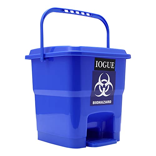 Image of Plastic Segregated Bio-Hazard /Bio-Medical Waste Pedal Dustbin (12 Litre, Blue, Yellow, Red) - Pack Of 3